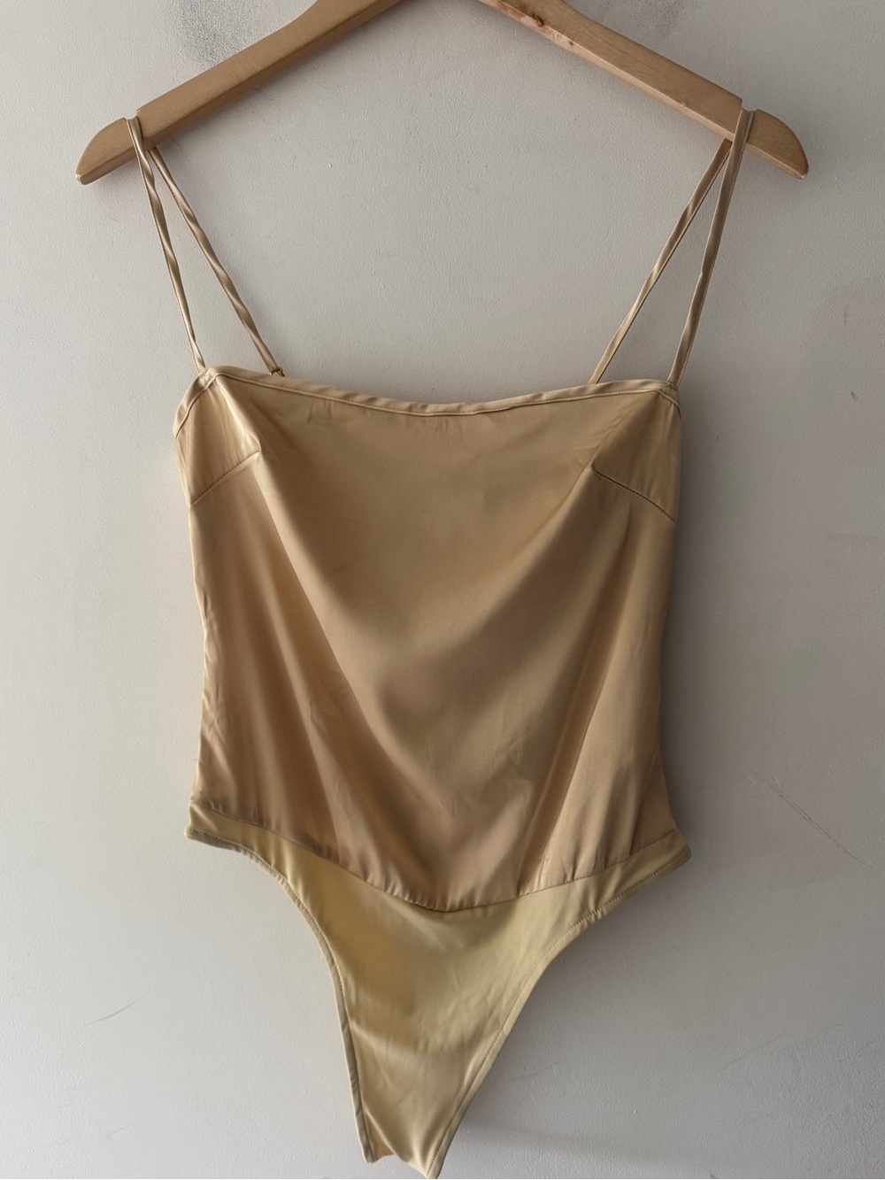Danielle Bernstein NEW! WeWoreWhat Champagne Bodysuit